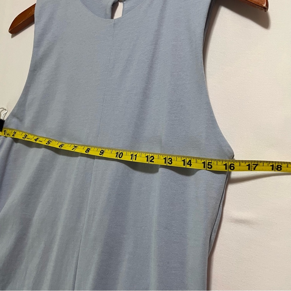 Zara Light Blue Romper L Sleeveless Minimal Chic Flowy Soft Summer - Picture 11 of 12